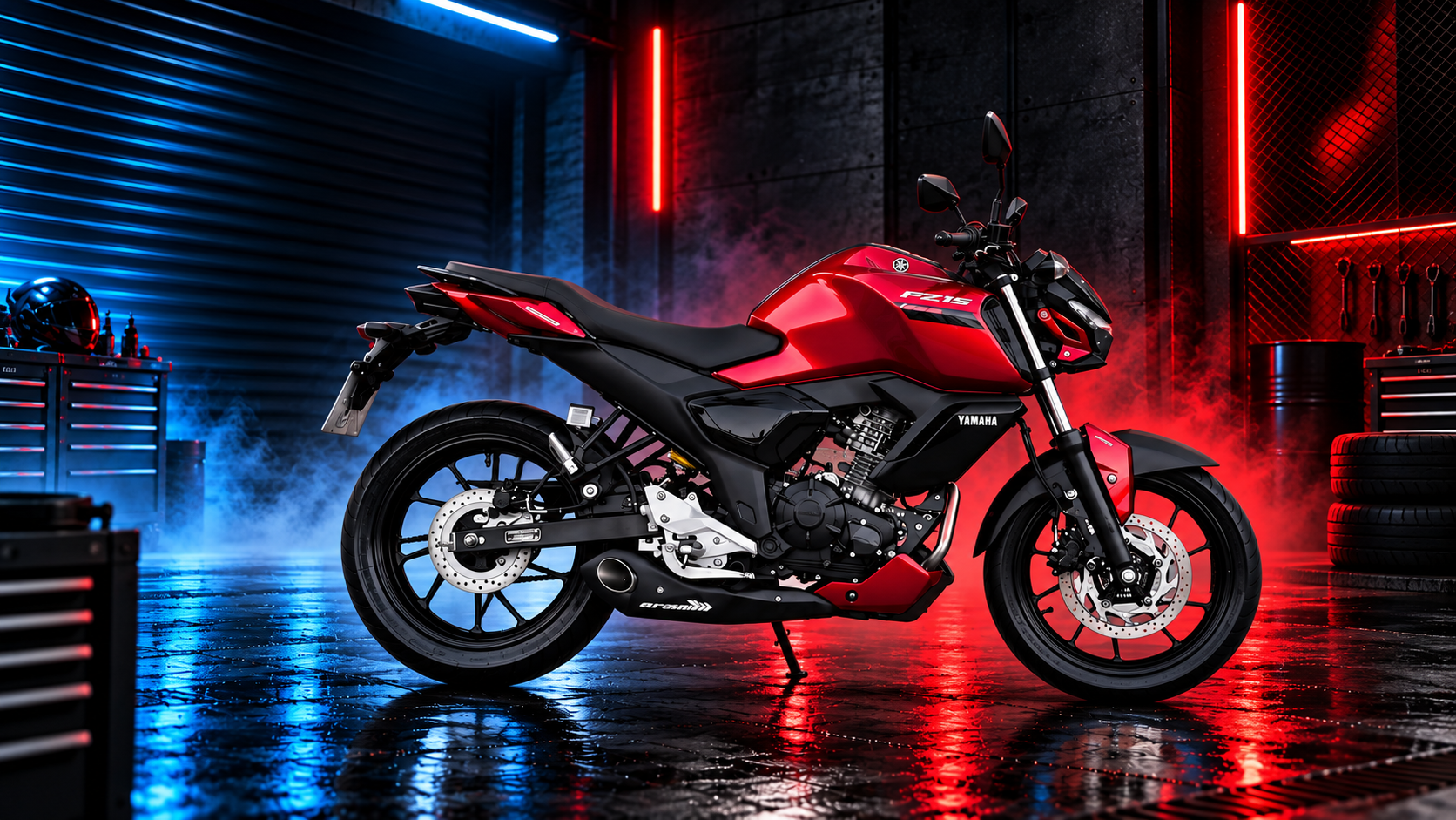Yamaha FZ15 com escapamento Arashi